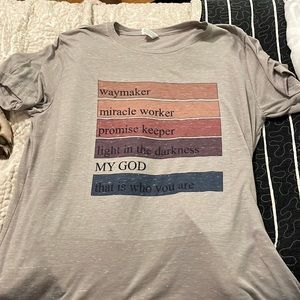gray Christian t shirt